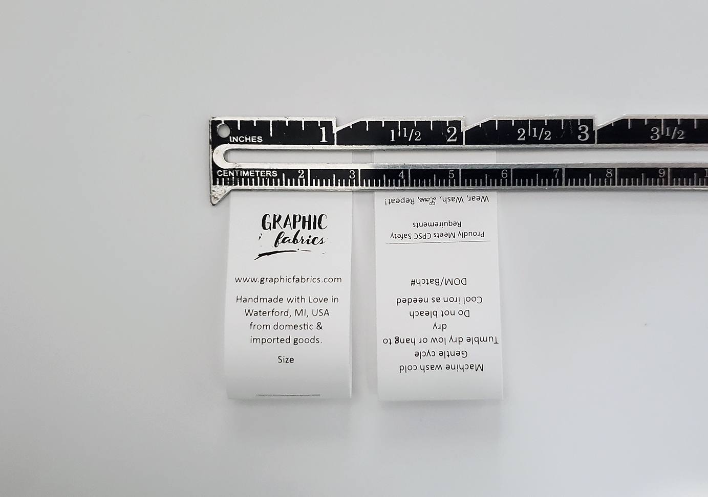 thermal printed care labels