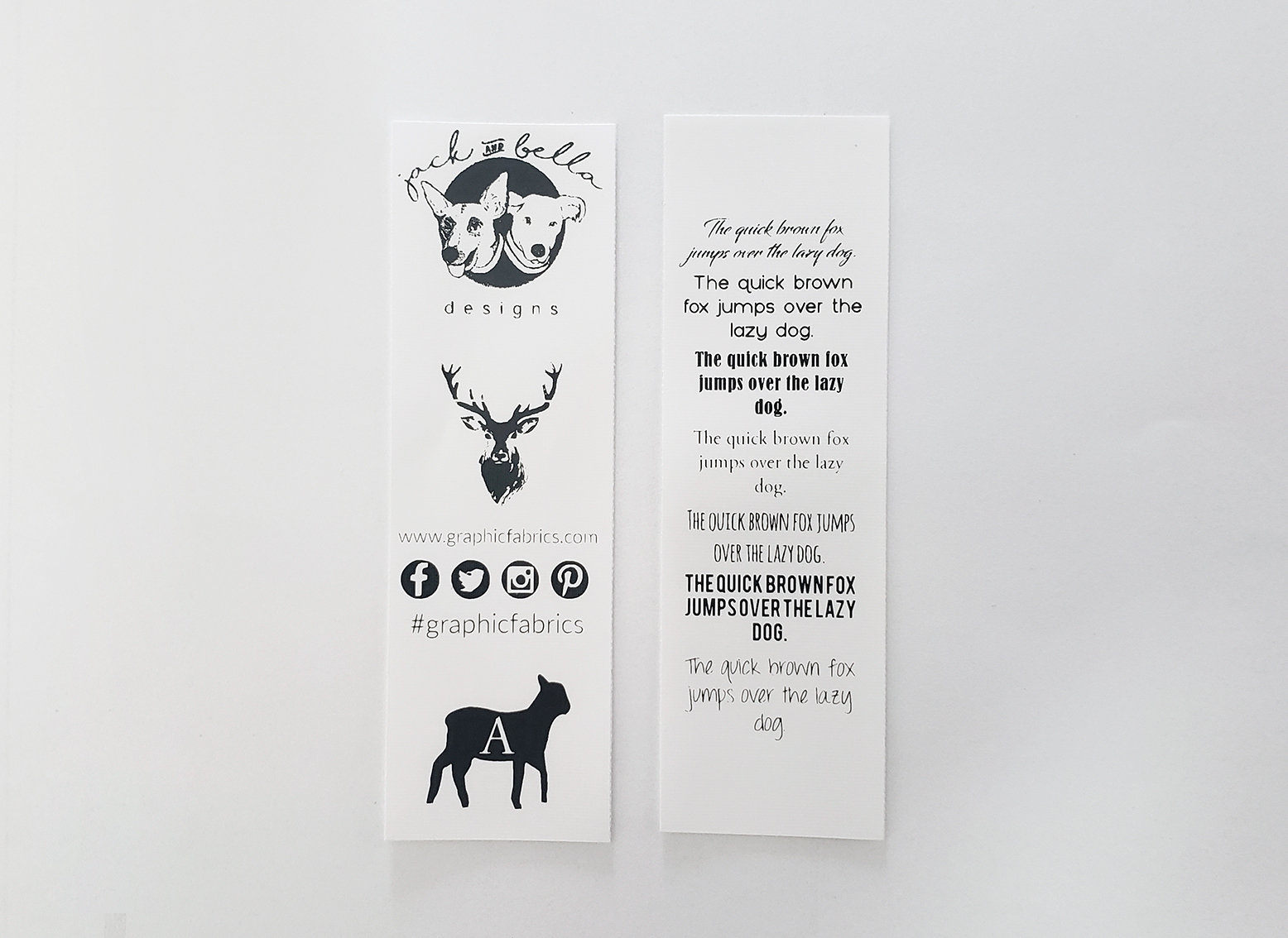 thermal printed care labels