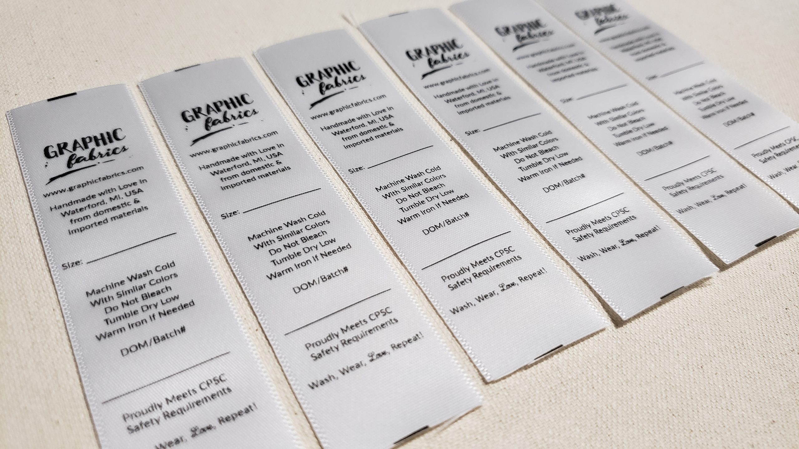 Handmade Satin Labels